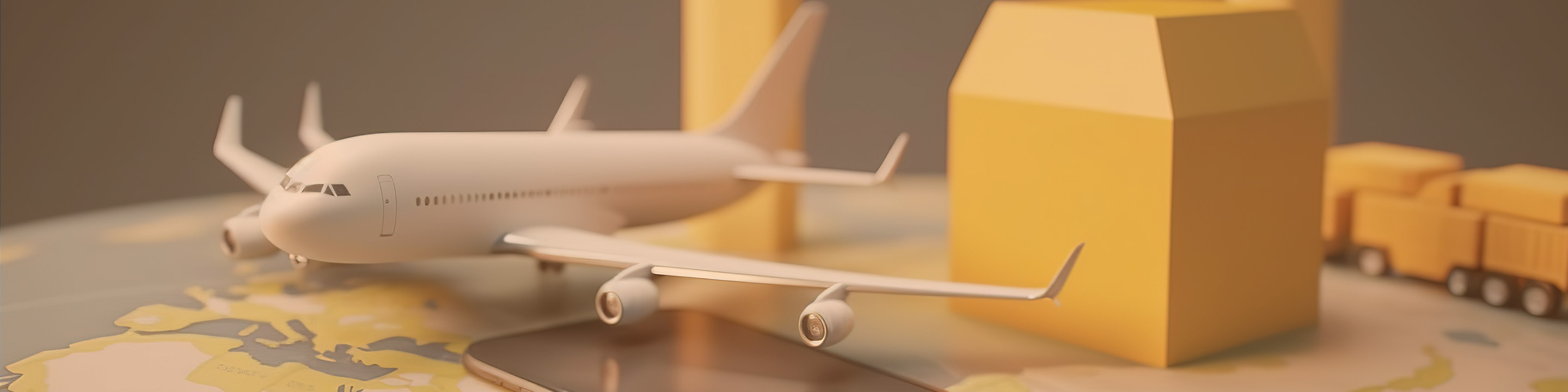 Kakobuy official illustration of an aircraft, parcels and delivery transport